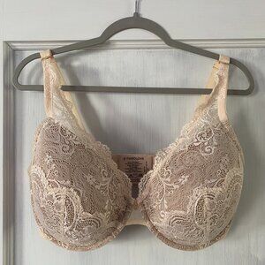 Third Love Lace Contour Plunge Bra‎ ThirdLove - Size 38F - Taupe